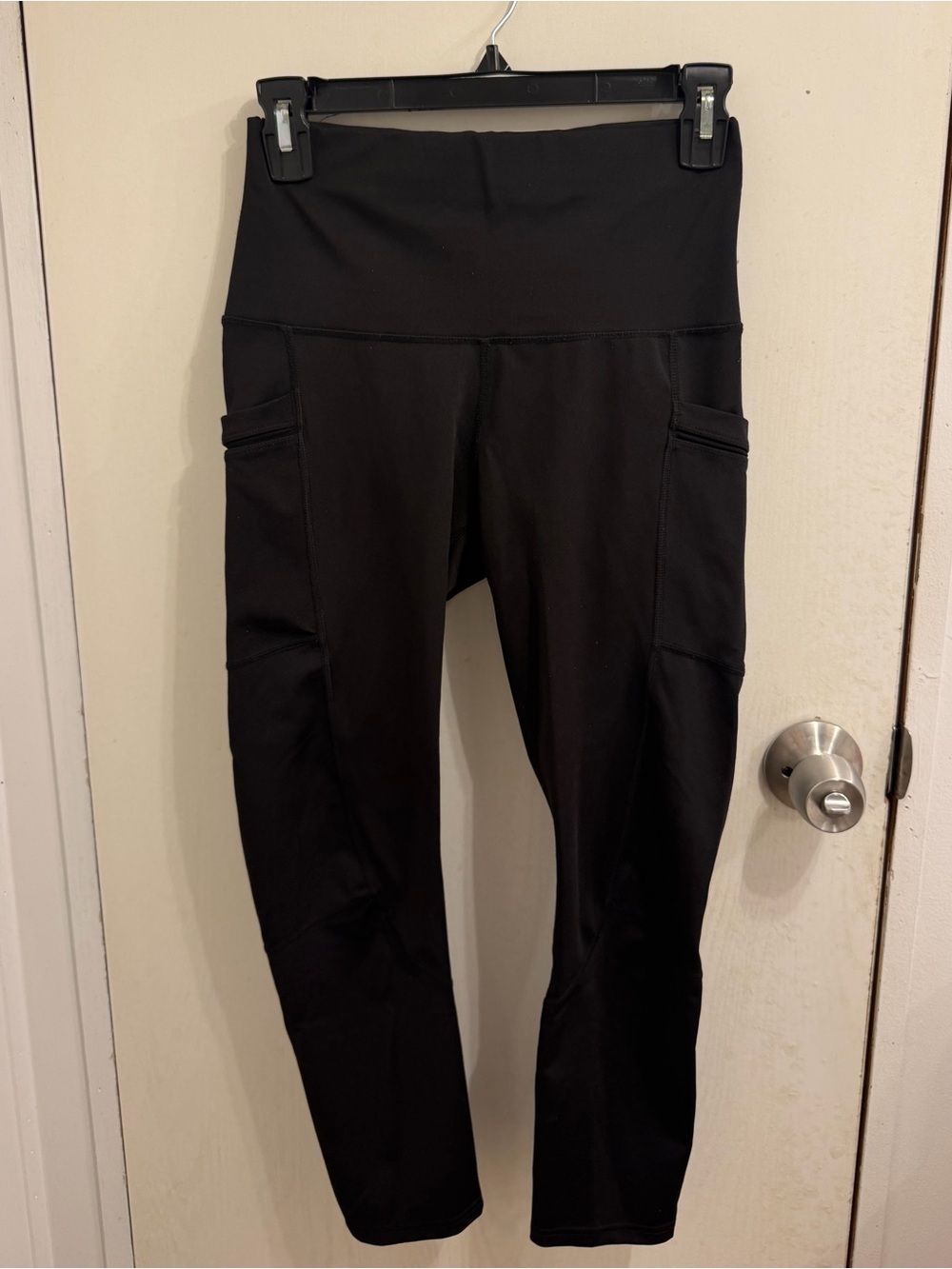 High-Rise Black Pocket Leggings for Women